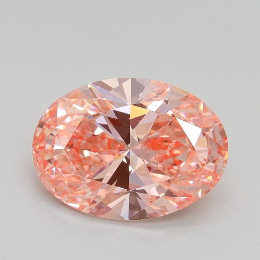 2.00 Ct. Fancy Vivid Pink Oval Lab Grown Diamond