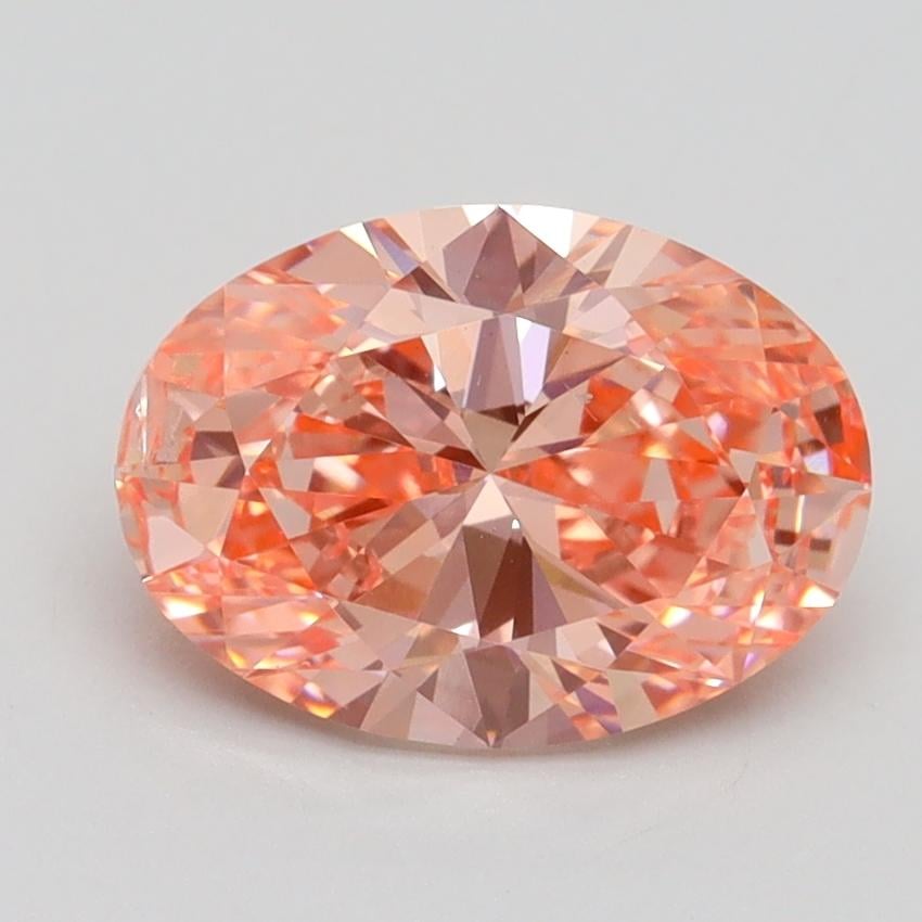 2.10 Ct. Fancy Vivid Pink Oval Lab Grown Diamond