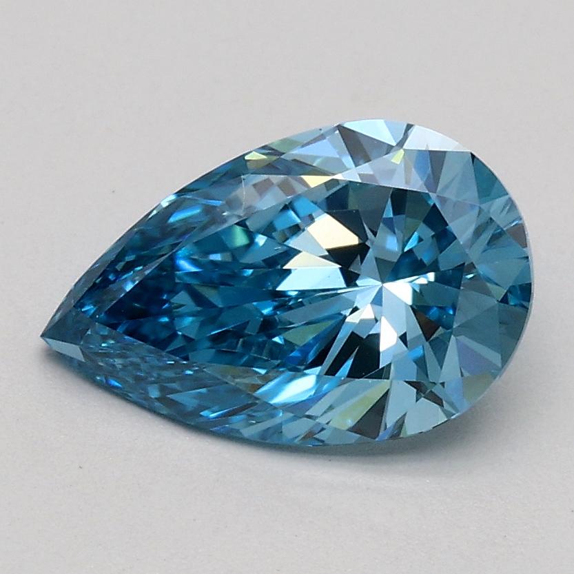 1.01 Ct. Fancy Vivid Blue Pear Lab Grown Diamond