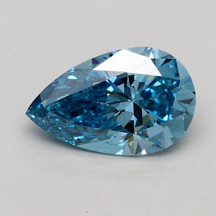 0.52 Ct. Fancy Vivid Blue Pear Lab Grown Diamond