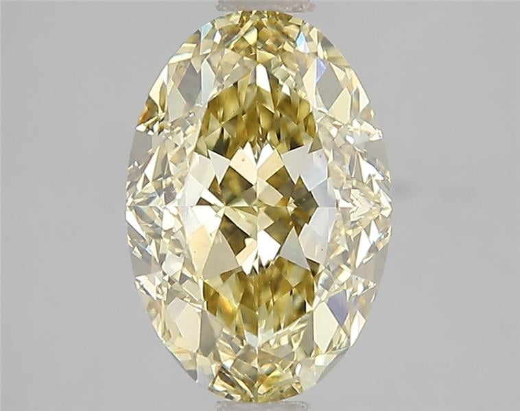 3.01 Ct. Fancy Intense Yellow Oval Lab Grown Diamond
