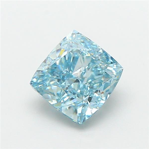 1.52 Ct. Fancy Vivid Blue Cushion Lab Grown Diamond
