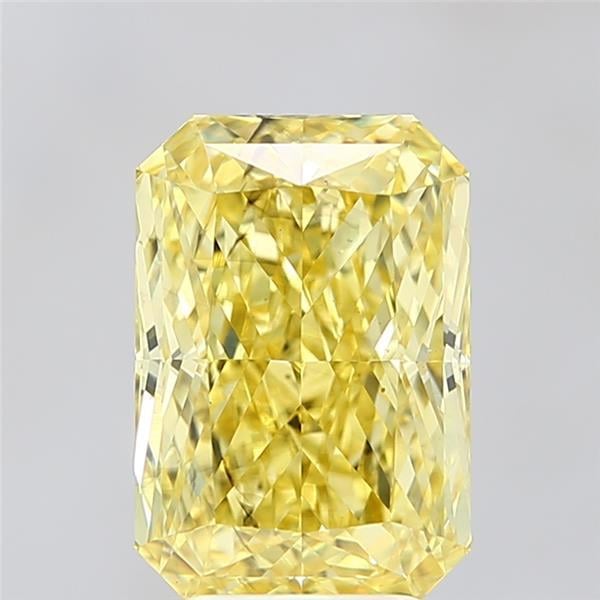 4.51 Ct. Fancy Vivid Yellow Radiant Lab Grown Diamond