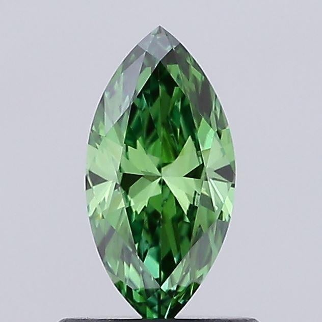 0.62 Ct. Fancy Vivid Green Marquise Lab Grown Diamond