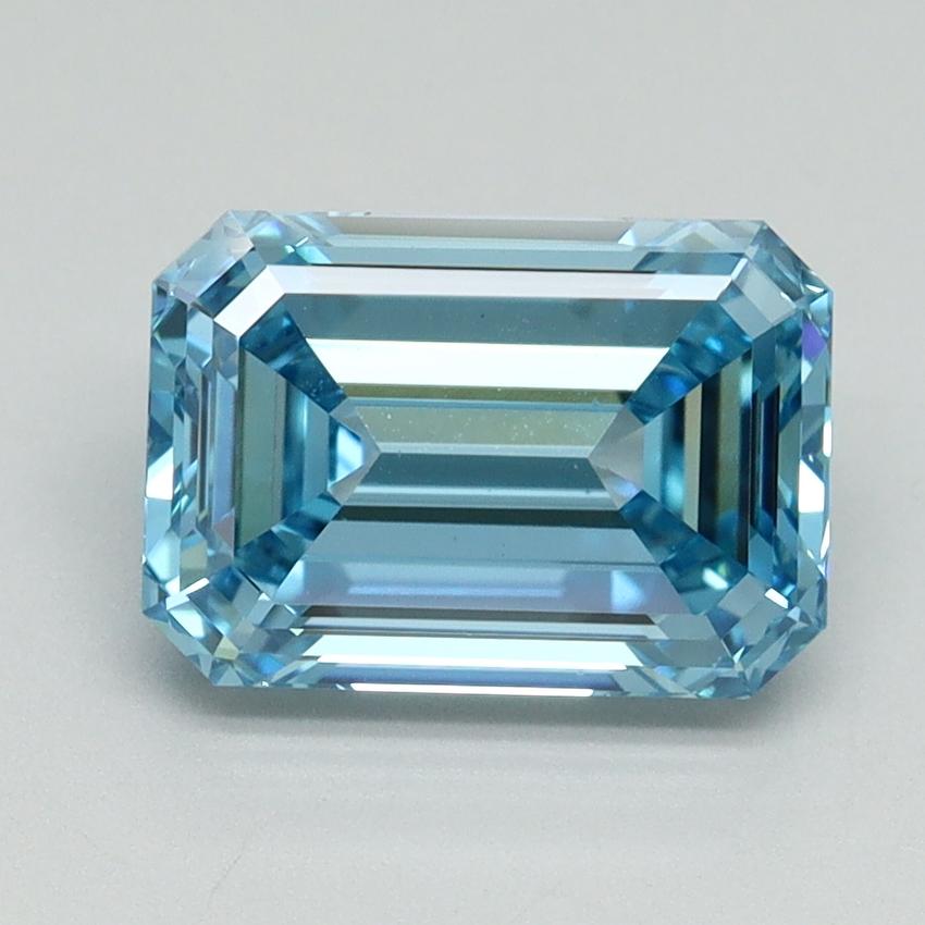 2.51 Ct. Fancy Vivid Blue Emerald Lab Grown Diamond