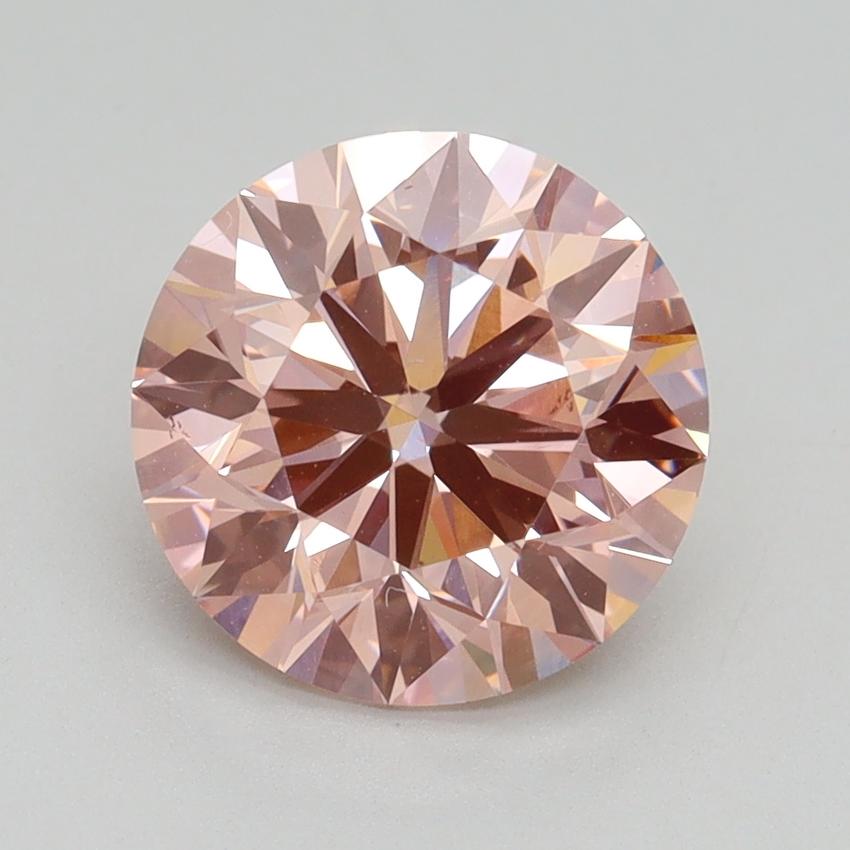 2.51 Ct. Fancy Intense Pink Round Lab Grown Diamond