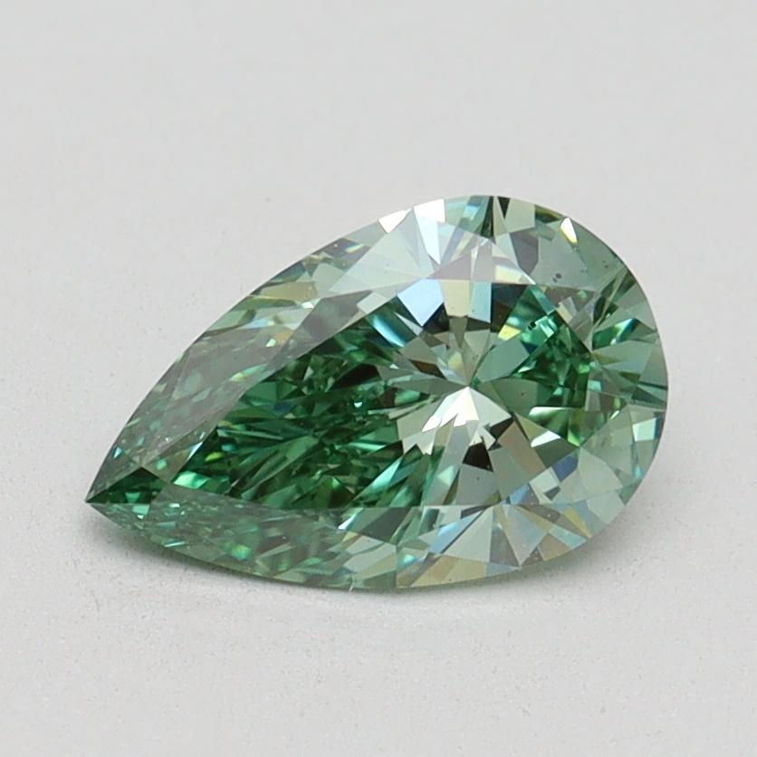 1.00 Ct. Fancy Vivid Green Pear Lab Grown Diamond