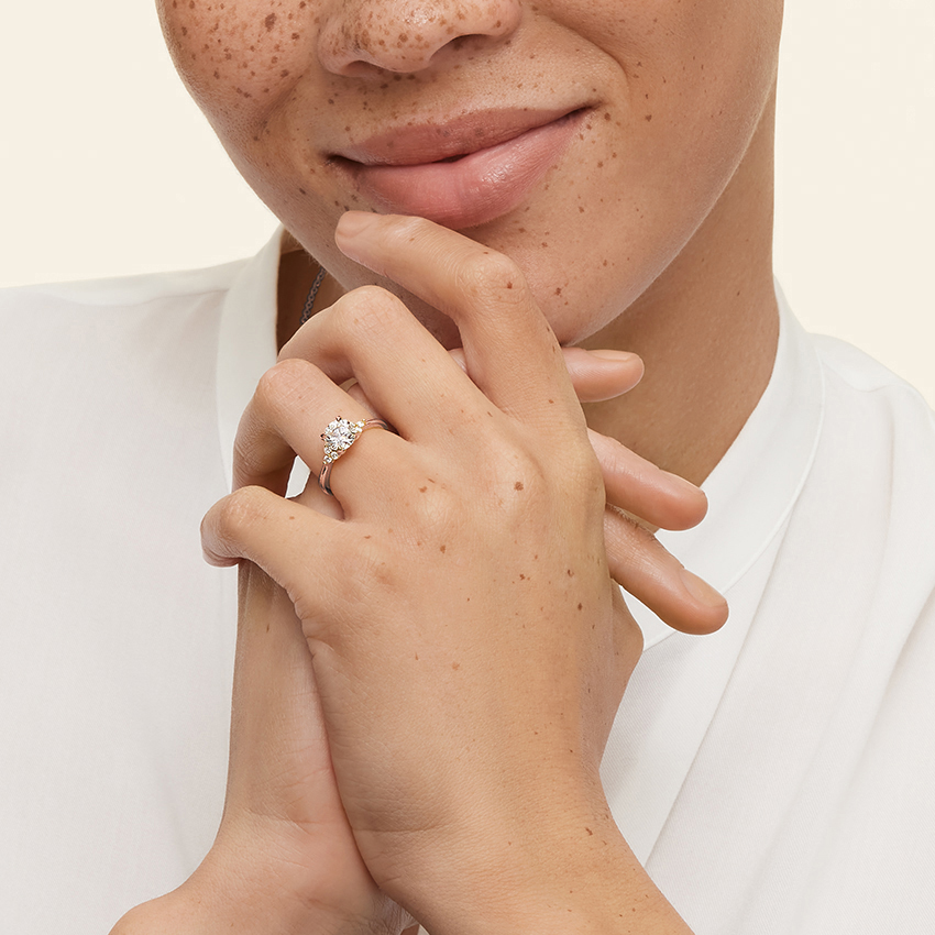 14K Rose Gold Melody Diamond Ring, large additional view 1