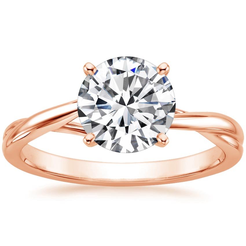 14K Rose Gold Grace Ring, large top view