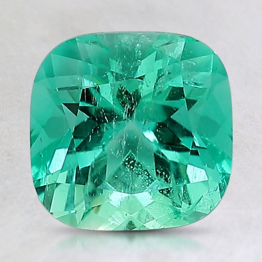 7.9x7.8mm Cushion Colombian Emerald