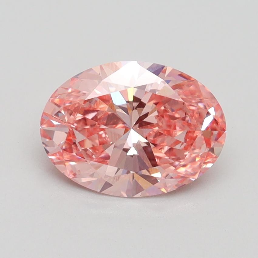 1.29 Ct. Fancy Intense Pink Oval Lab Grown Diamond