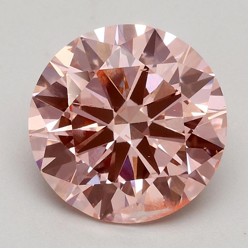 2.50 Ct. Fancy Intense Pink Round Lab Grown Diamond