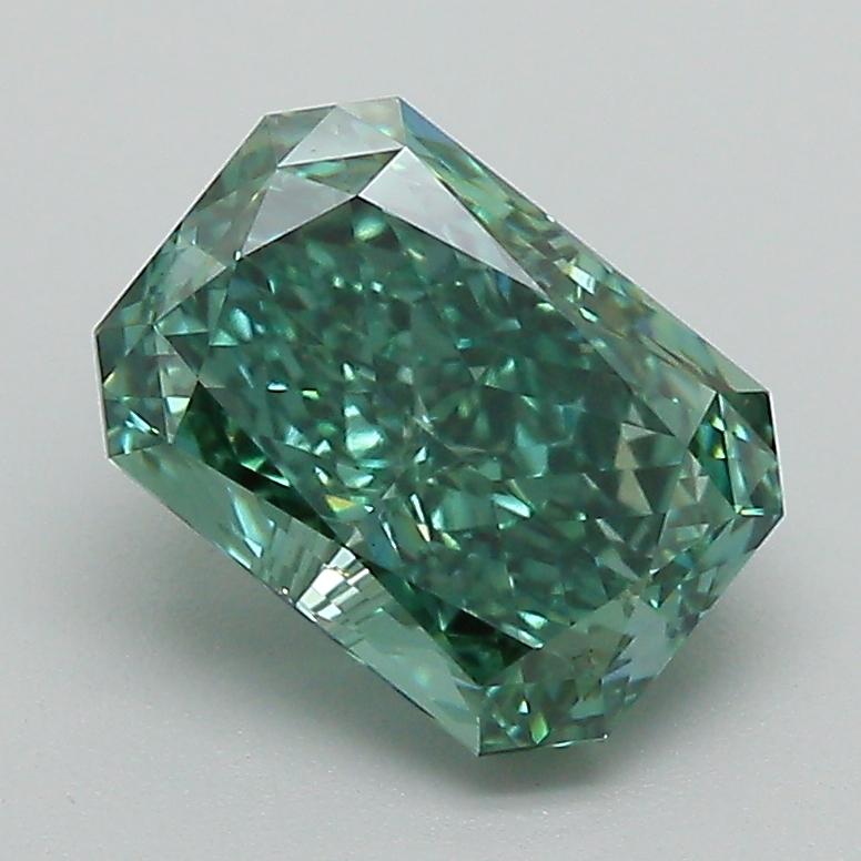 1.97 Ct. Fancy Vivid Green Radiant Lab Grown Diamond