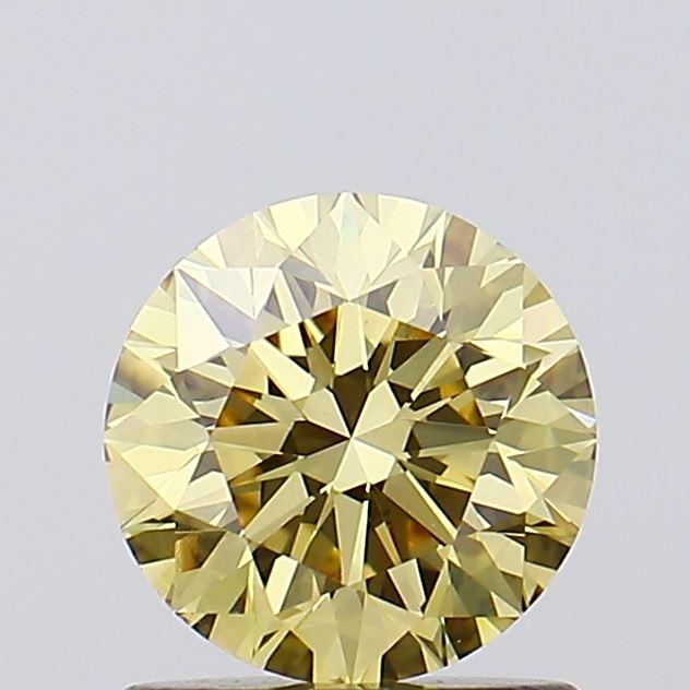 1.02 Ct. Fancy Vivid Yellow Round Lab Grown Diamond