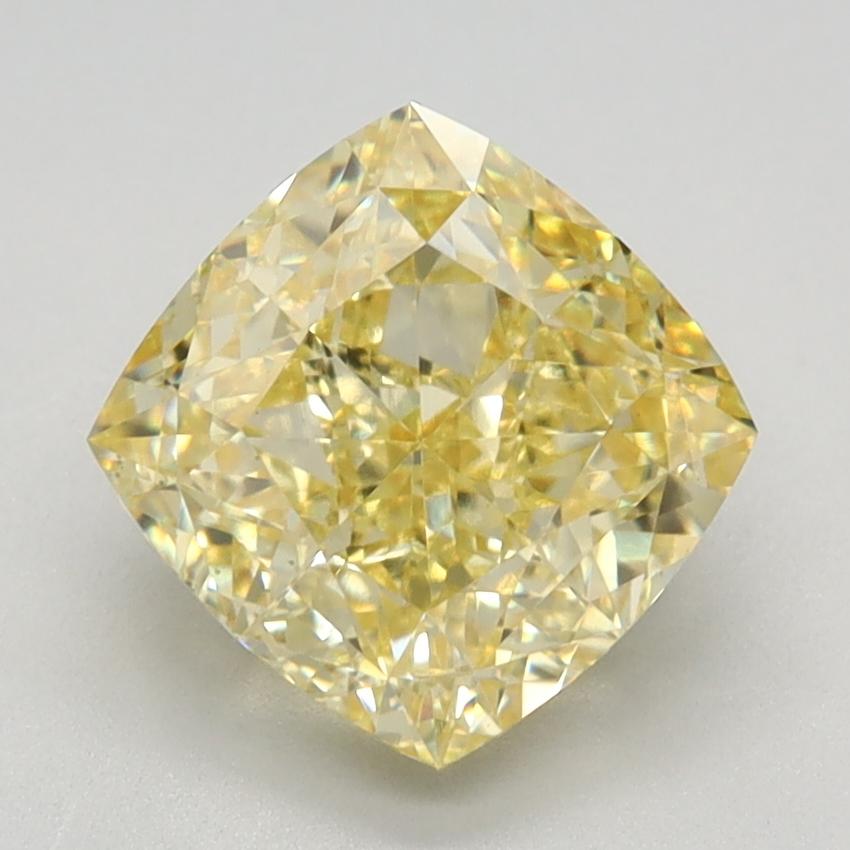 2.35 Ct. Fancy Intense Yellow Cushion Lab Grown Diamond