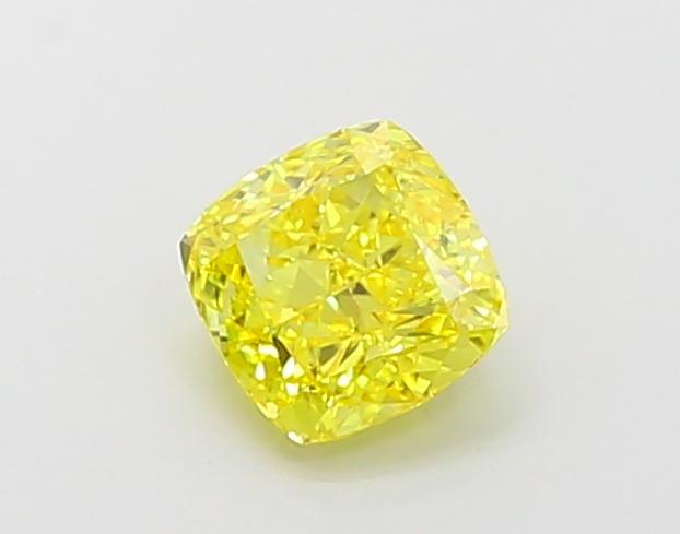 1.09 Ct. Fancy Vivid Yellow Cushion Lab Grown Diamond
