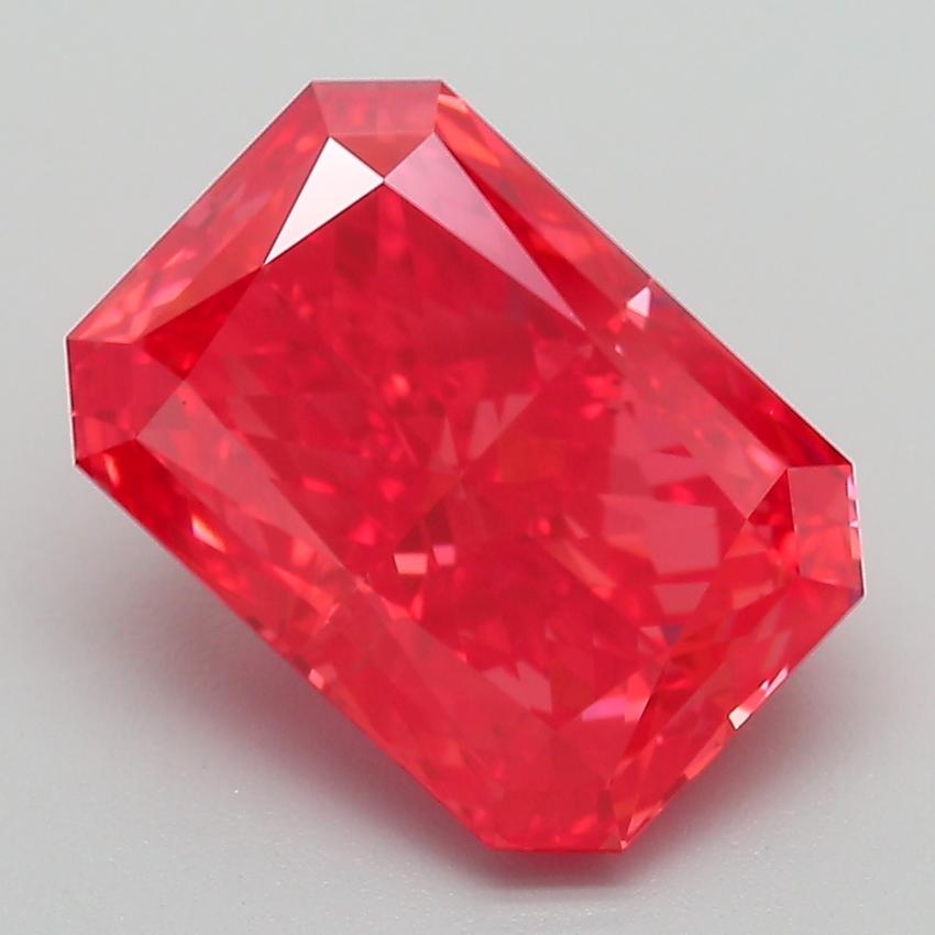 4.11 Ct. Fancy Vivid Red Radiant Lab Grown Diamond