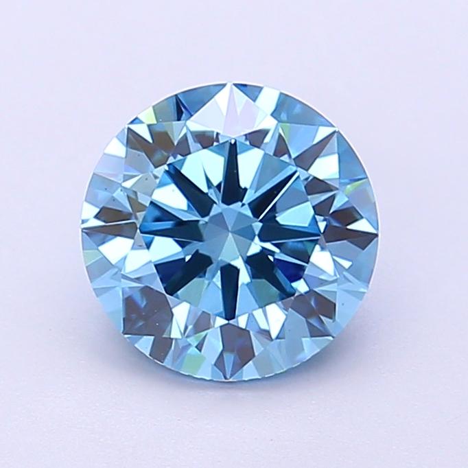 1.58 Ct. Fancy Vivid Blue Round Lab Grown Diamond