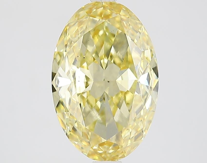 3.04 Ct. Fancy Intense Yellow Oval Lab Grown Diamond