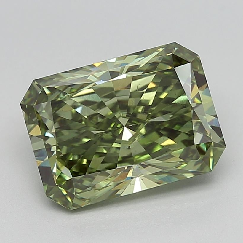 5.01 Ct. Fancy Vivid  Green Radiant Lab Grown Diamond