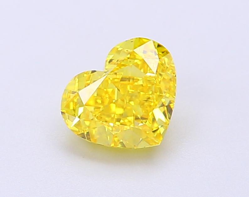 1.15 Ct. Fancy Vivid  Yellow Heart Lab Grown Diamond