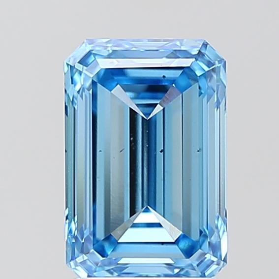 2.01 Ct. Fancy Vivid Blue Emerald Lab Grown Diamond