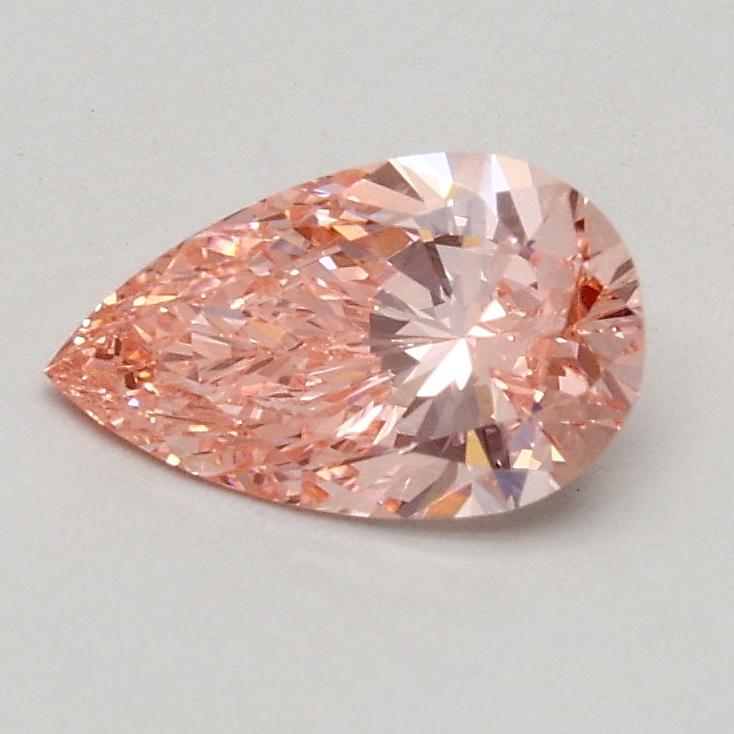 0.55 Ct. Fancy Vivid Pink Pear Lab Grown Diamond