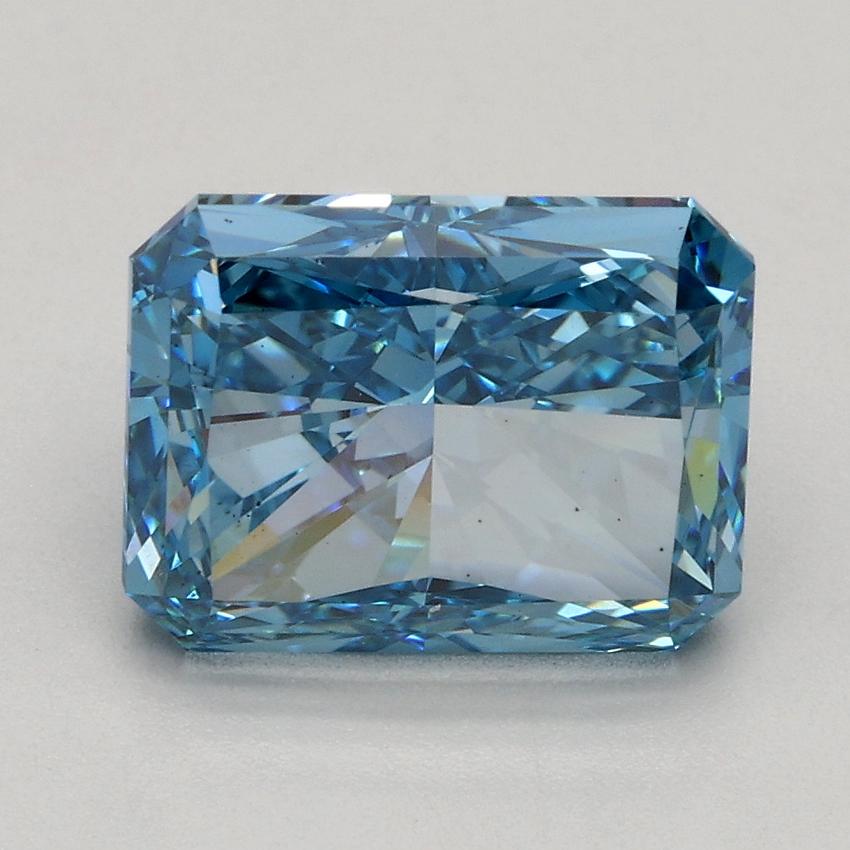 2.70 Ct. Fancy Vivid Blue Radiant Lab Grown Diamond