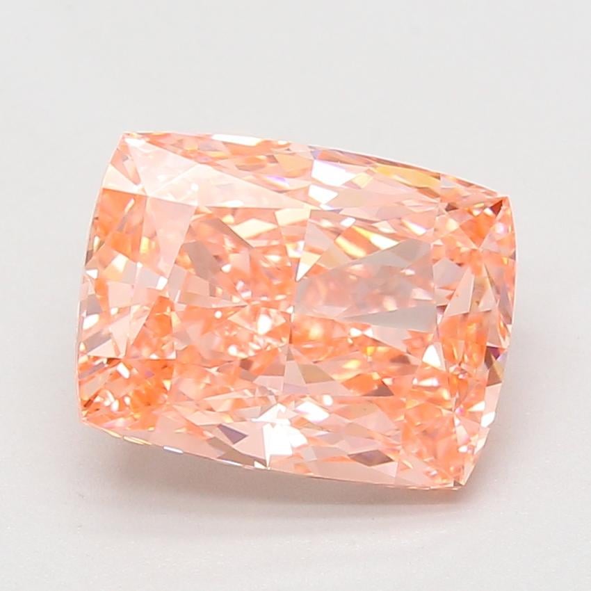 4.58 Ct. Fancy Vivid Pink Cushion Lab Grown Diamond