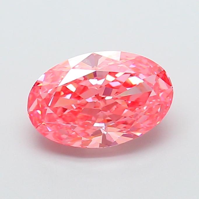 2.36 Ct. Fancy Vivid Pink Oval Lab Grown Diamond