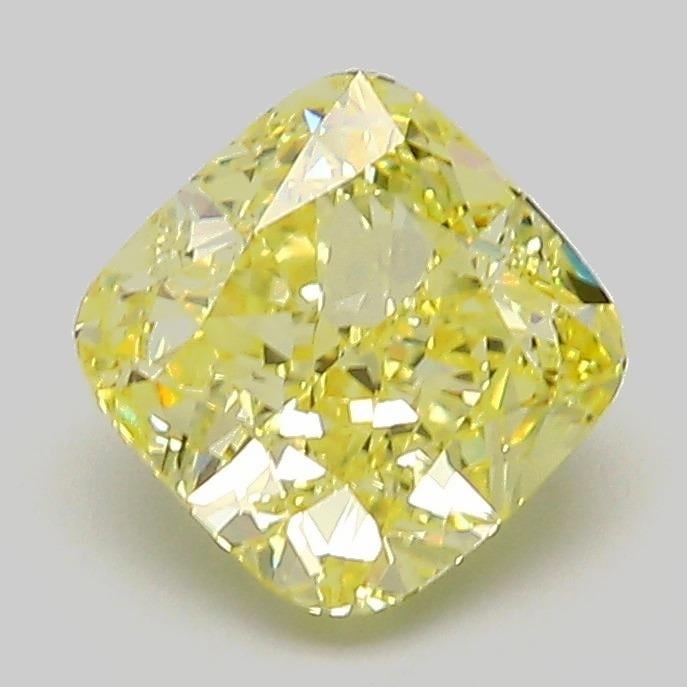 1.62 Ct. Fancy Intense Yellow Cushion Lab Grown Diamond