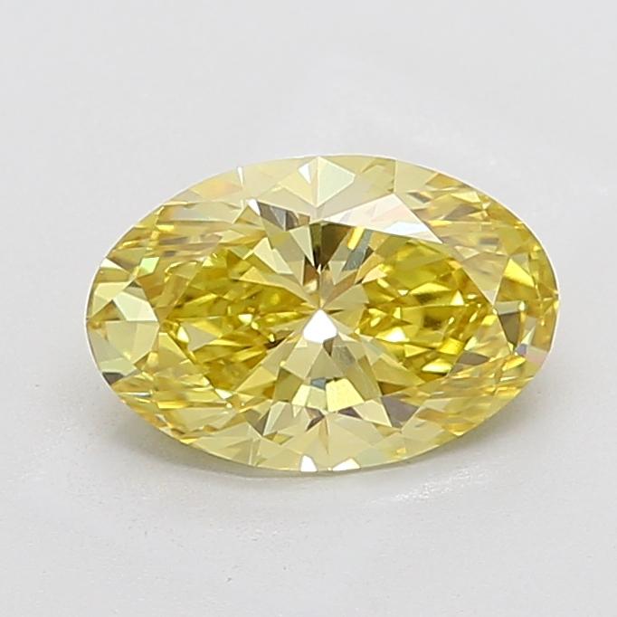 3.01 Ct. Fancy Intense Yellow Oval Lab Grown Diamond