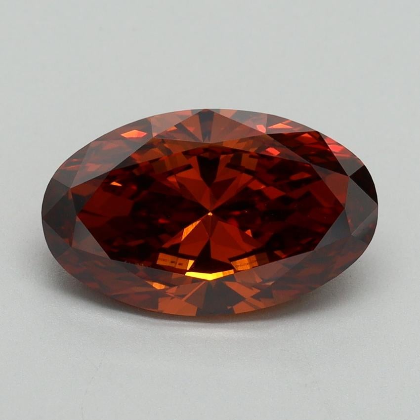 3.02 Ct. Fancy Deep Orange Oval Lab Grown Diamond