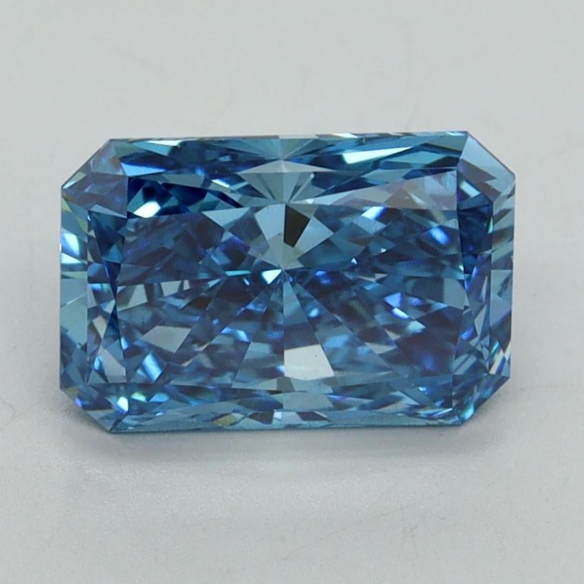 2.14 Ct. Fancy Vivid Blue Radiant Lab Grown Diamond