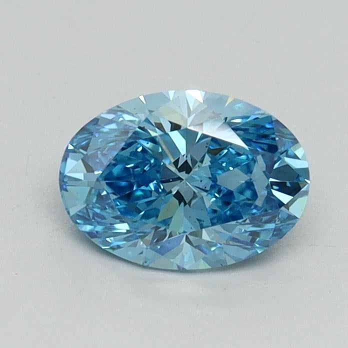 0.67 Ct. Fancy Vivid Blue Oval Lab Grown Diamond