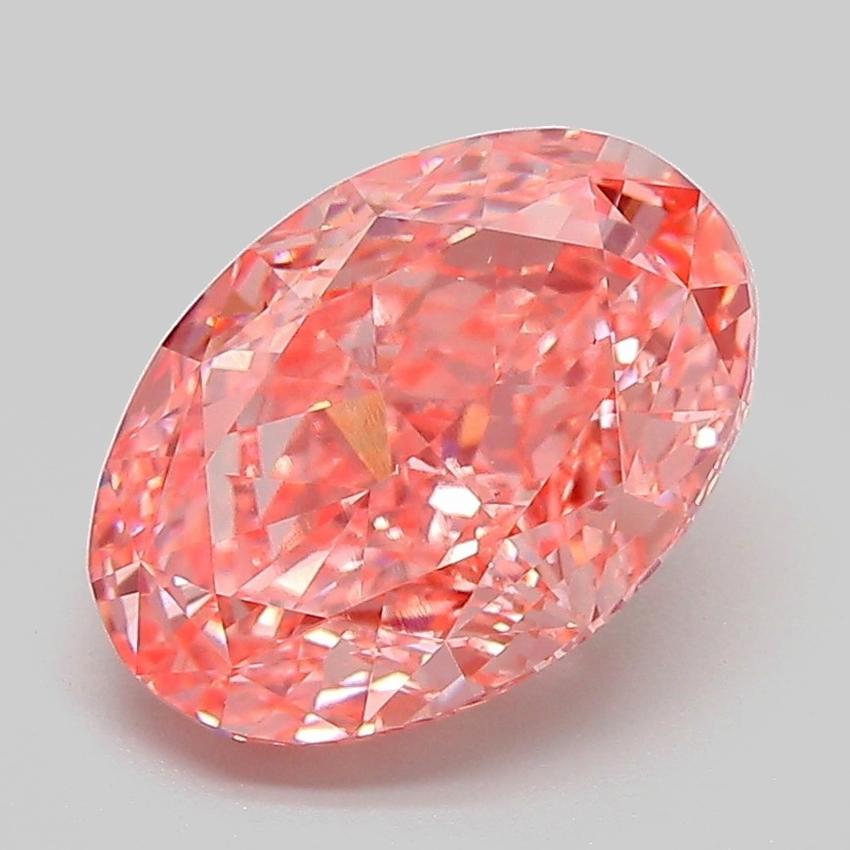 3.13 Ct. Fancy Vivid Pink Oval Lab Grown Diamond
