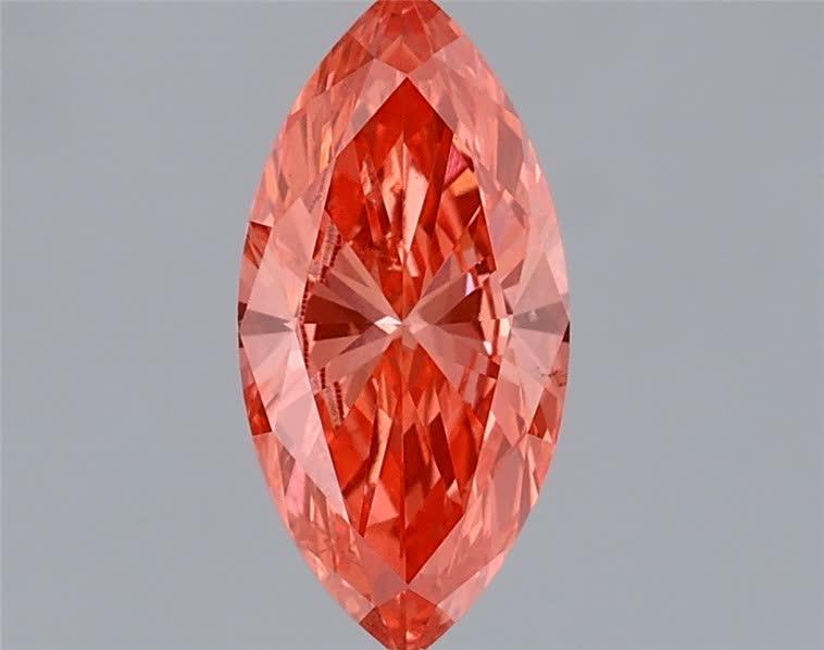 0.70 Ct. Fancy Vivid Pink Marquise Lab Grown Diamond