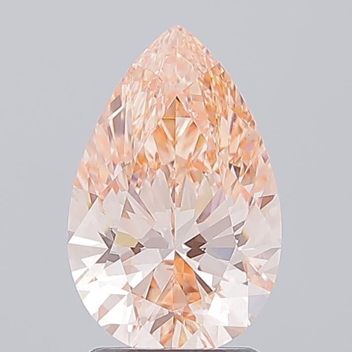 2.30 Ct. Fancy Intense Orangy Pink Pear Lab Grown Diamond
