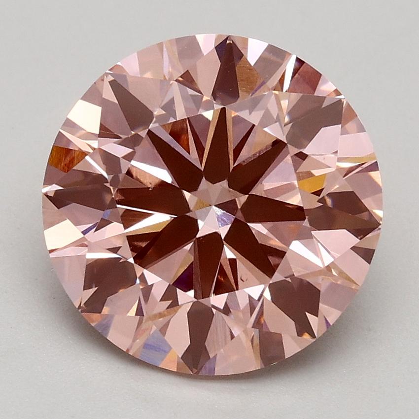 2.57 Ct. Fancy Intense Pink Round Lab Grown Diamond