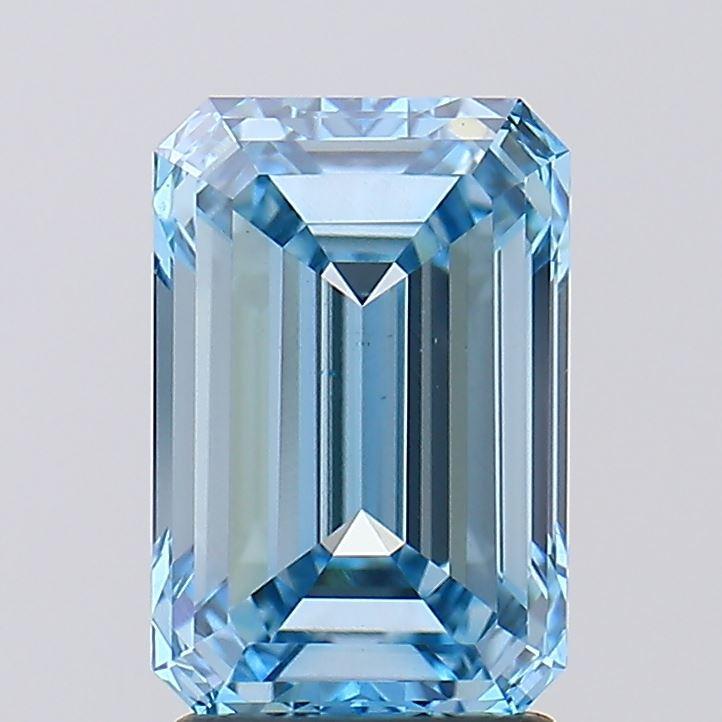 2.54 Ct. Fancy Intense Blue Emerald Lab Grown Diamond