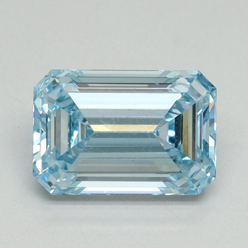 1.61 Ct. Fancy Intense Blue Emerald Lab Grown Diamond