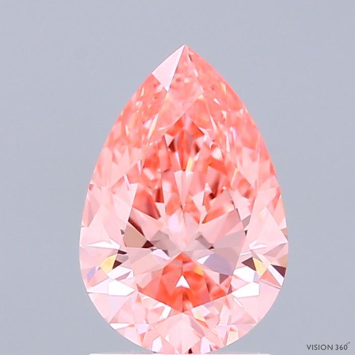 1.51 Ct. Fancy Vivid Pink Pear Lab Grown Diamond
