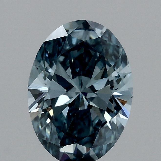 1.04 Ct. Fancy Vivid Blue Oval Lab Grown Diamond