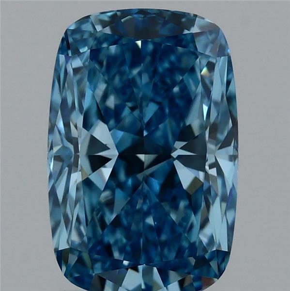 2.09 Ct. Fancy Vivid Blue Cushion Lab Grown Diamond