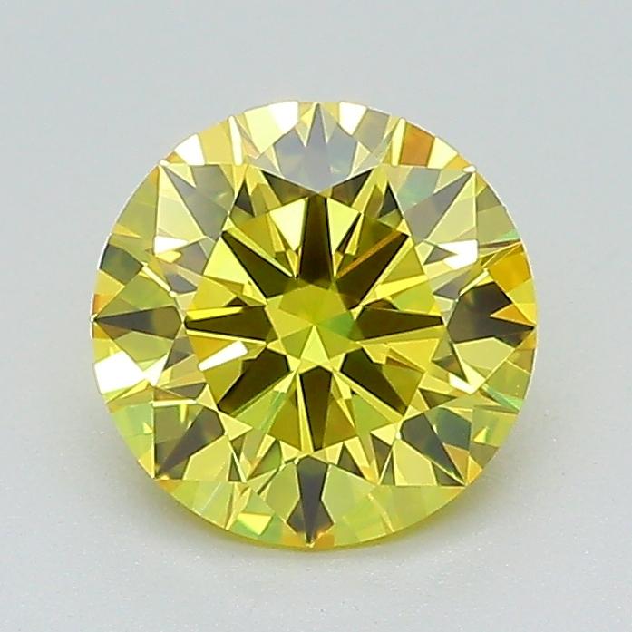1.21 Ct. Fancy Vivid Yellow Round Lab Grown Diamond