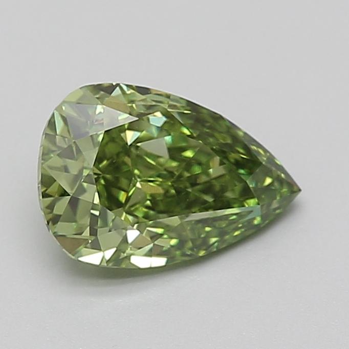 1.55 Ct. Fancy Vivid Green Pear Lab Grown Diamond