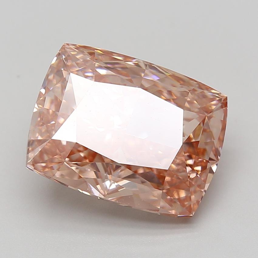 8.06 Ct. Fancy Vivid Pink Cushion Lab Grown Diamond