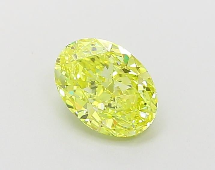 1.01 Ct. Fancy Vivid  Yellow Oval Lab Grown Diamond