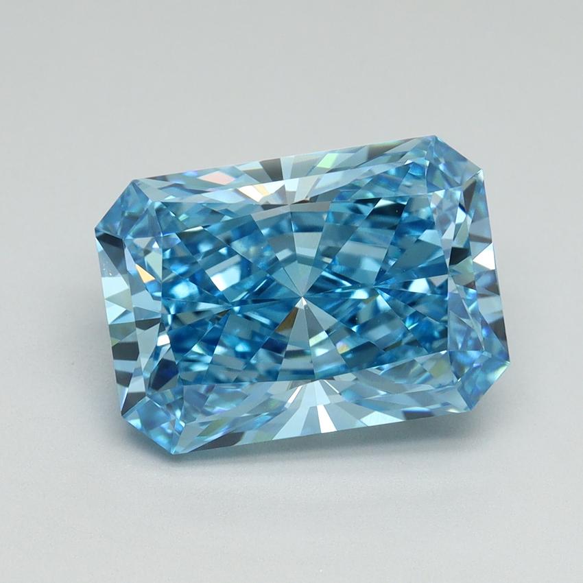5.08 Ct. Fancy Vivid Blue Radiant Lab Grown Diamond