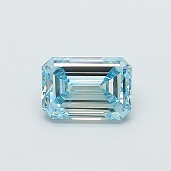 0.52 Ct. Fancy Intense  Blue Emerald Lab Grown Diamond